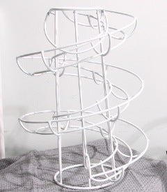 Creative Kitchen Egg Rack Spiral Egg Basket Wrought Iron Practical