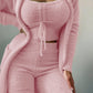 NeuveLux™ - 3 Piece Lace-up Cardigan Suit