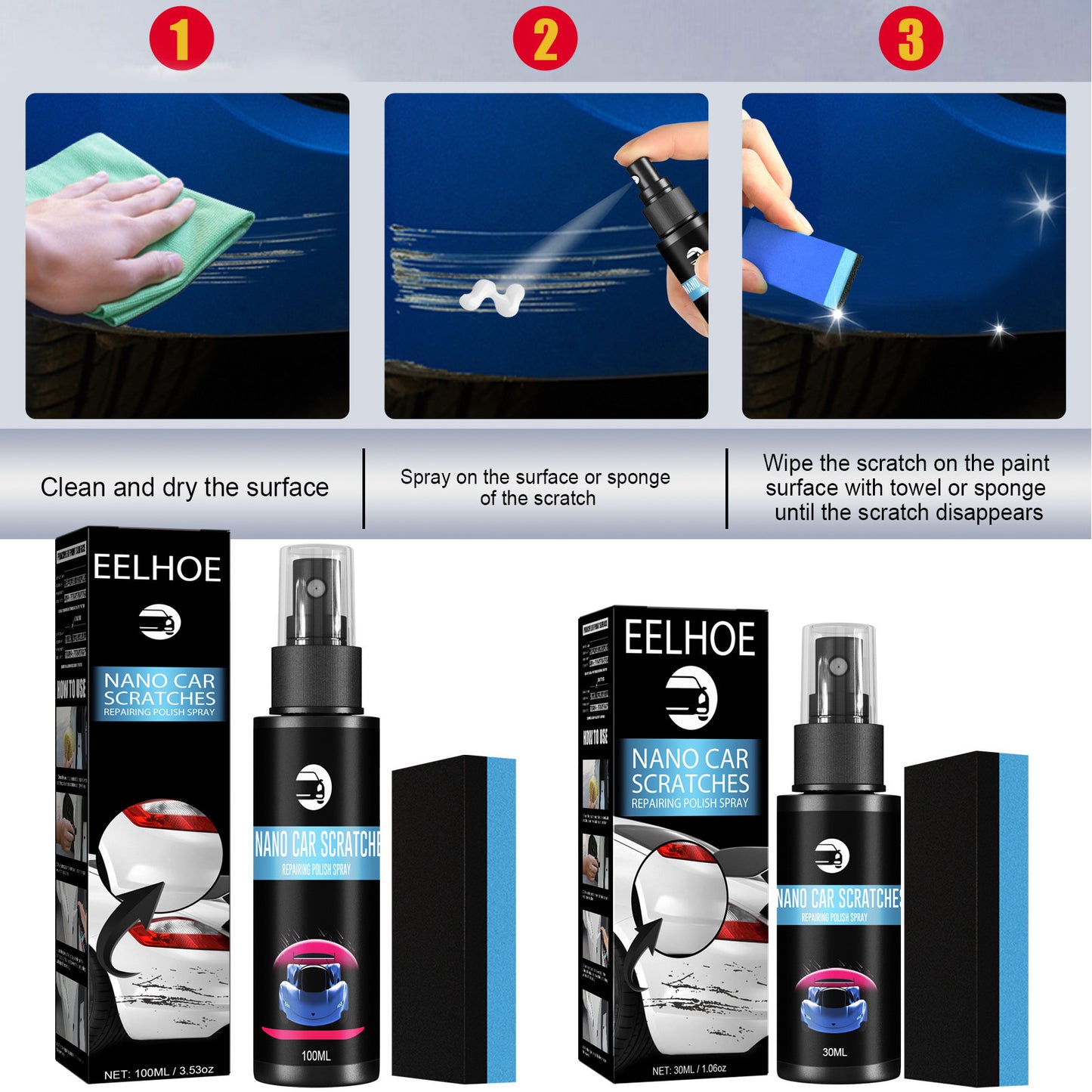 Car Scratch Repair Maintenance Spray To Remove Oxide Layer